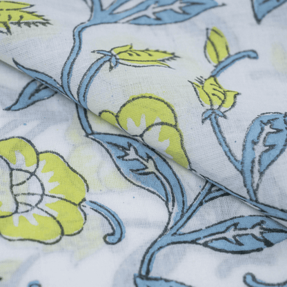 Hand Block Floral Print Best Fabric for Kurti
