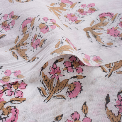 Pure Cotton Hand Block Printed Indian Fabric - Eco Friendly