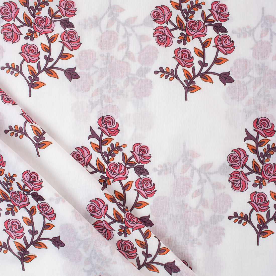 Organic Cotton Hand Block Printed Fabric