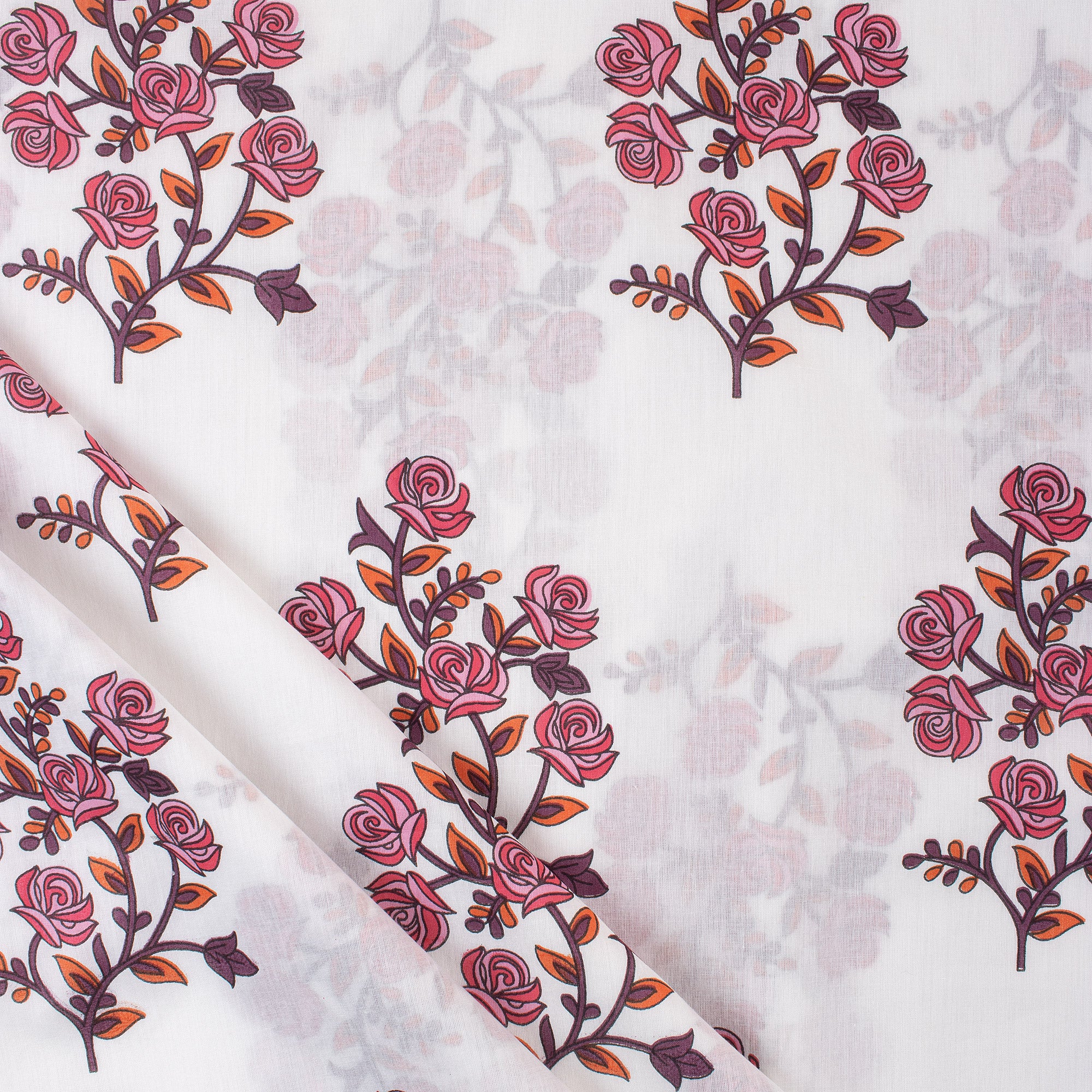 Organic Cotton Hand Block Printed Fabric