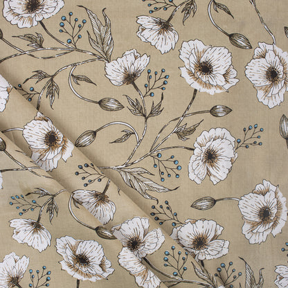 Floral Printed Handmade Fabric by Yard