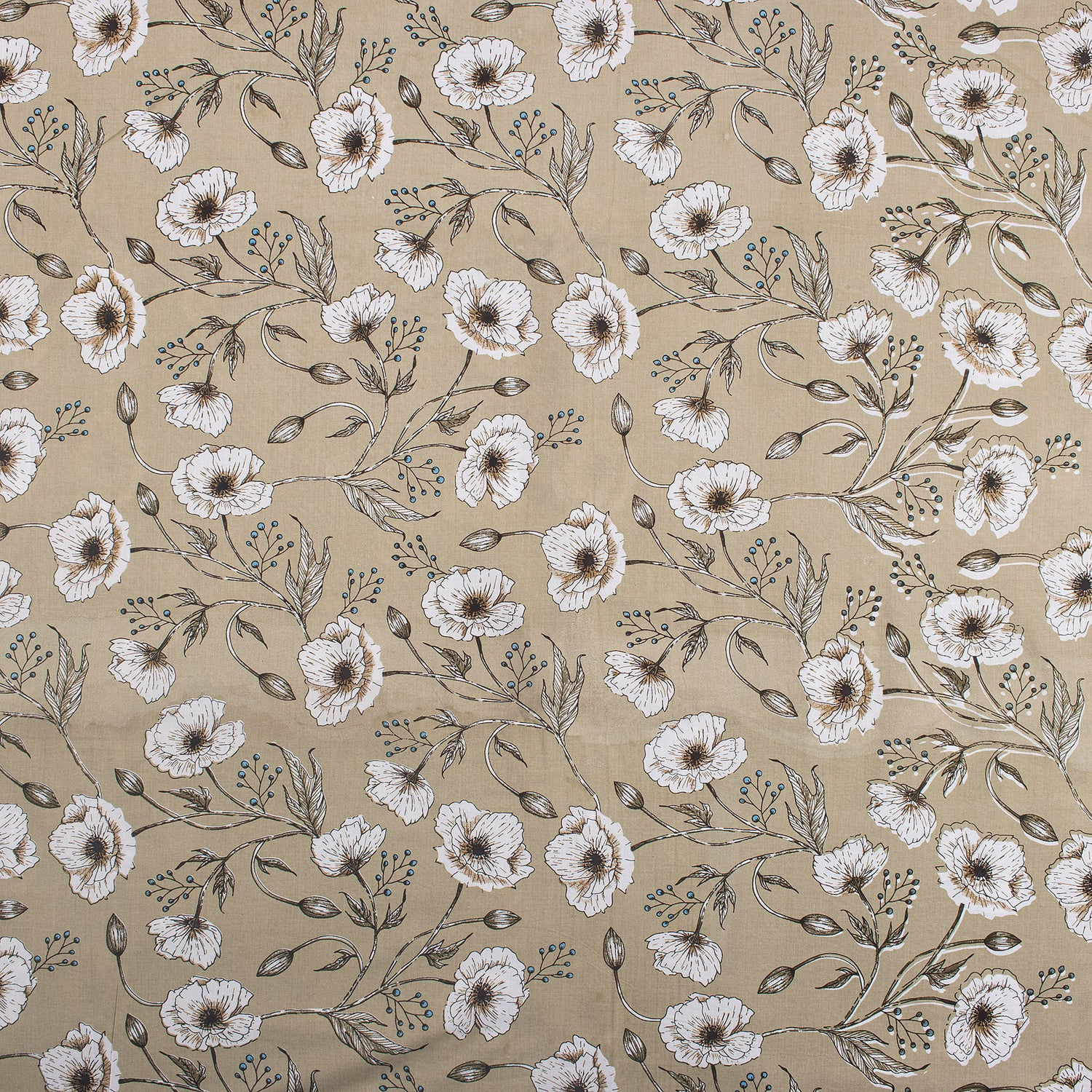Floral Printed Handmade Fabric by Yard