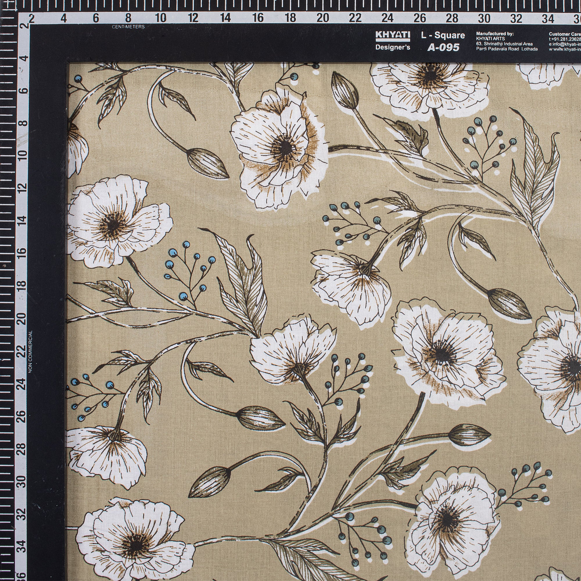 Floral Printed Handmade Fabric by Yard
