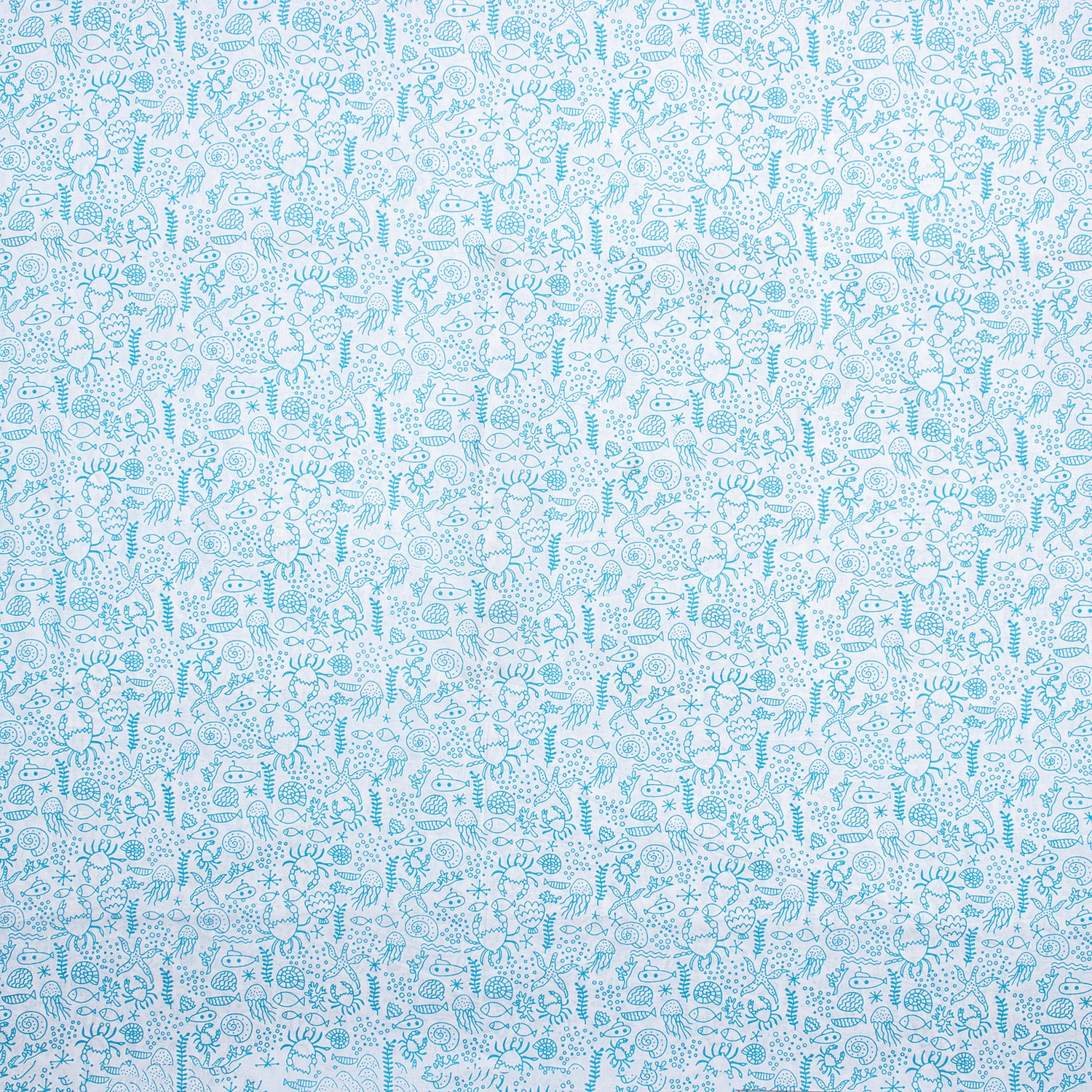 Fish Hand Block Print Fabric for Dress Material