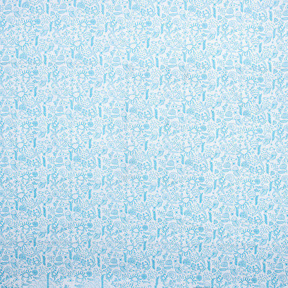 Fish Hand Block Print Fabric for Dress Material