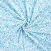 Fish Hand Block Print Fabric for Dress Material