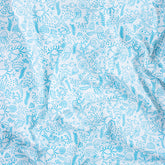 Fish Hand Block Print Fabric for Dress Material