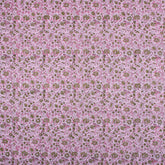Pink Floral Premium Hand Block Printed Cotton Fabric