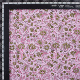 Pink Floral Premium Hand Block Printed Cotton Fabric