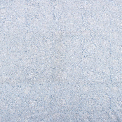 Hand Block Printed Floral Cotton Textile Fabric