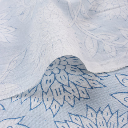 Hand Block Printed Floral Cotton Textile Fabric