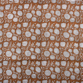 Handmade Brown Floral Cotton Dress Fabric by Yard