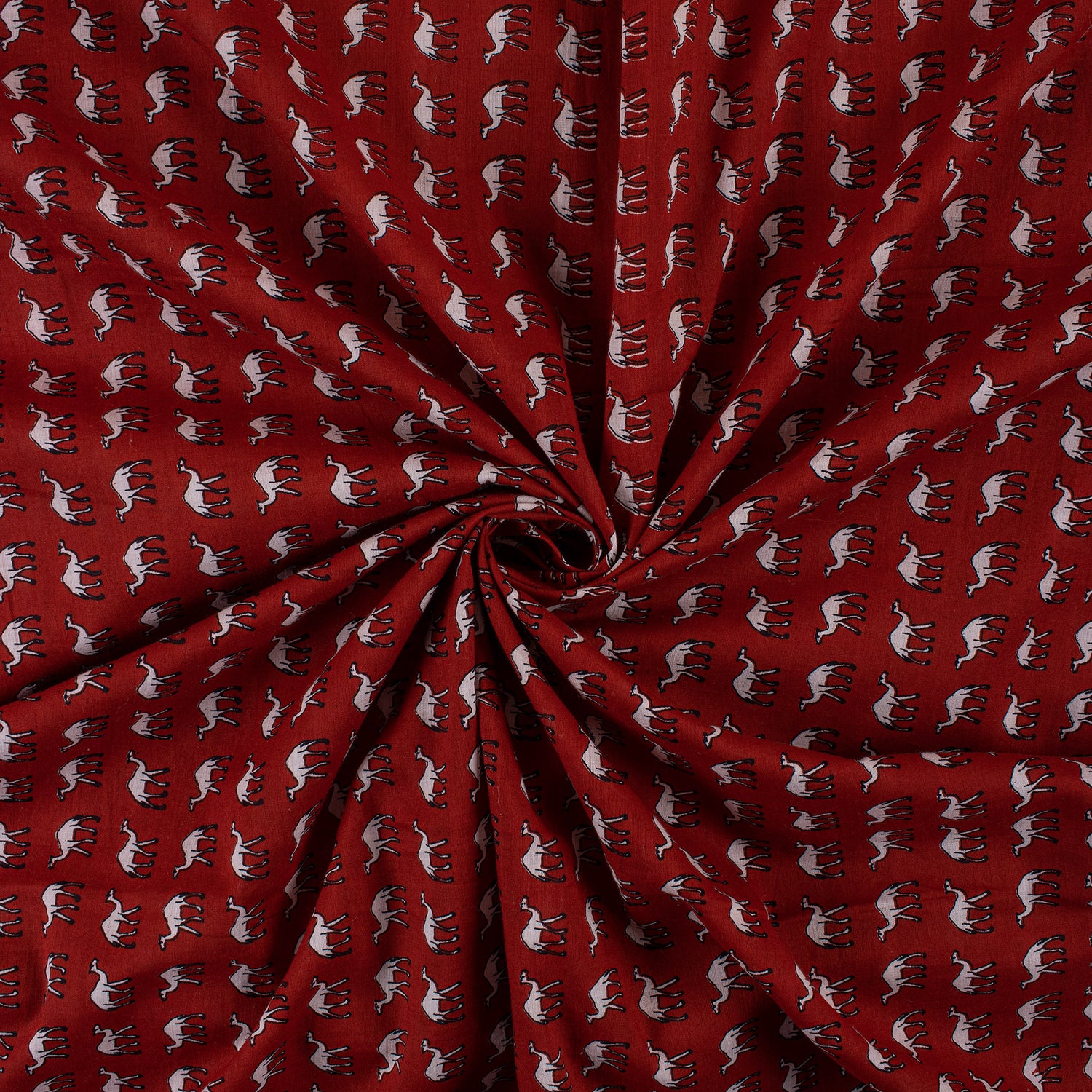 Beautiful Camel Hand Block Printed Fabric Online