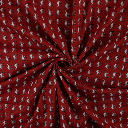 Beautiful Camel Hand Block Printed Fabric Online