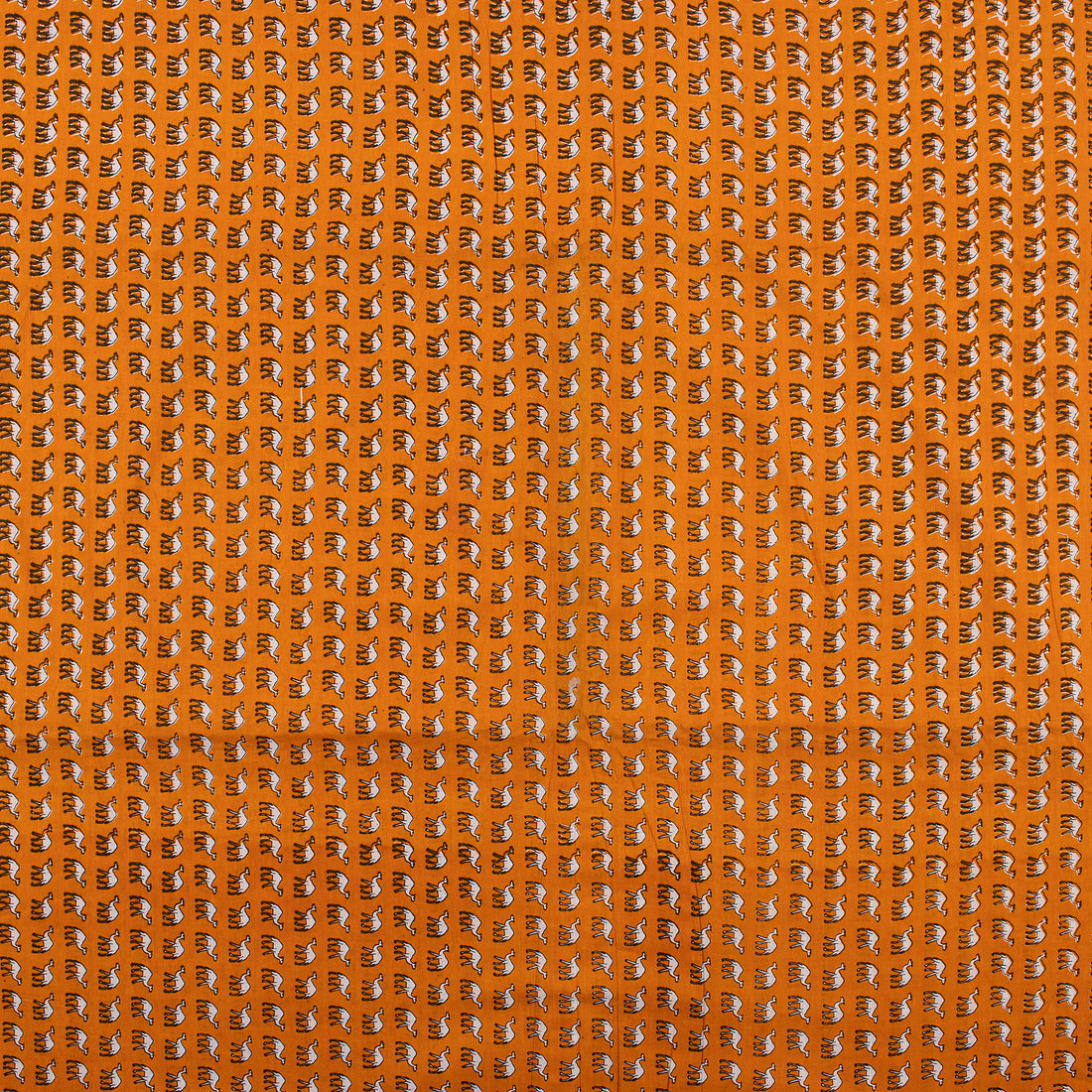 Soft Orange Handmade Camel Print Indian Fabric