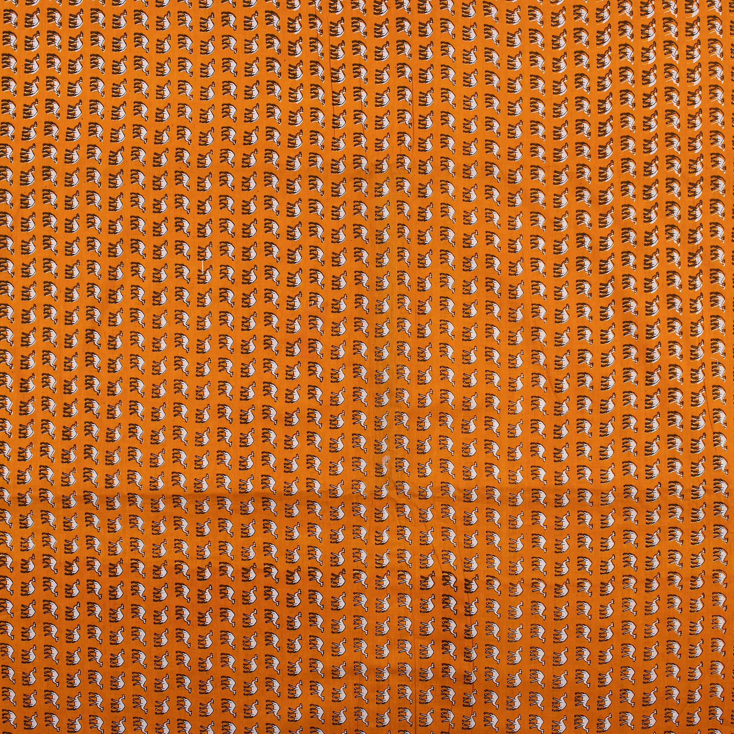 Soft Orange Handmade Camel Print Indian Fabric