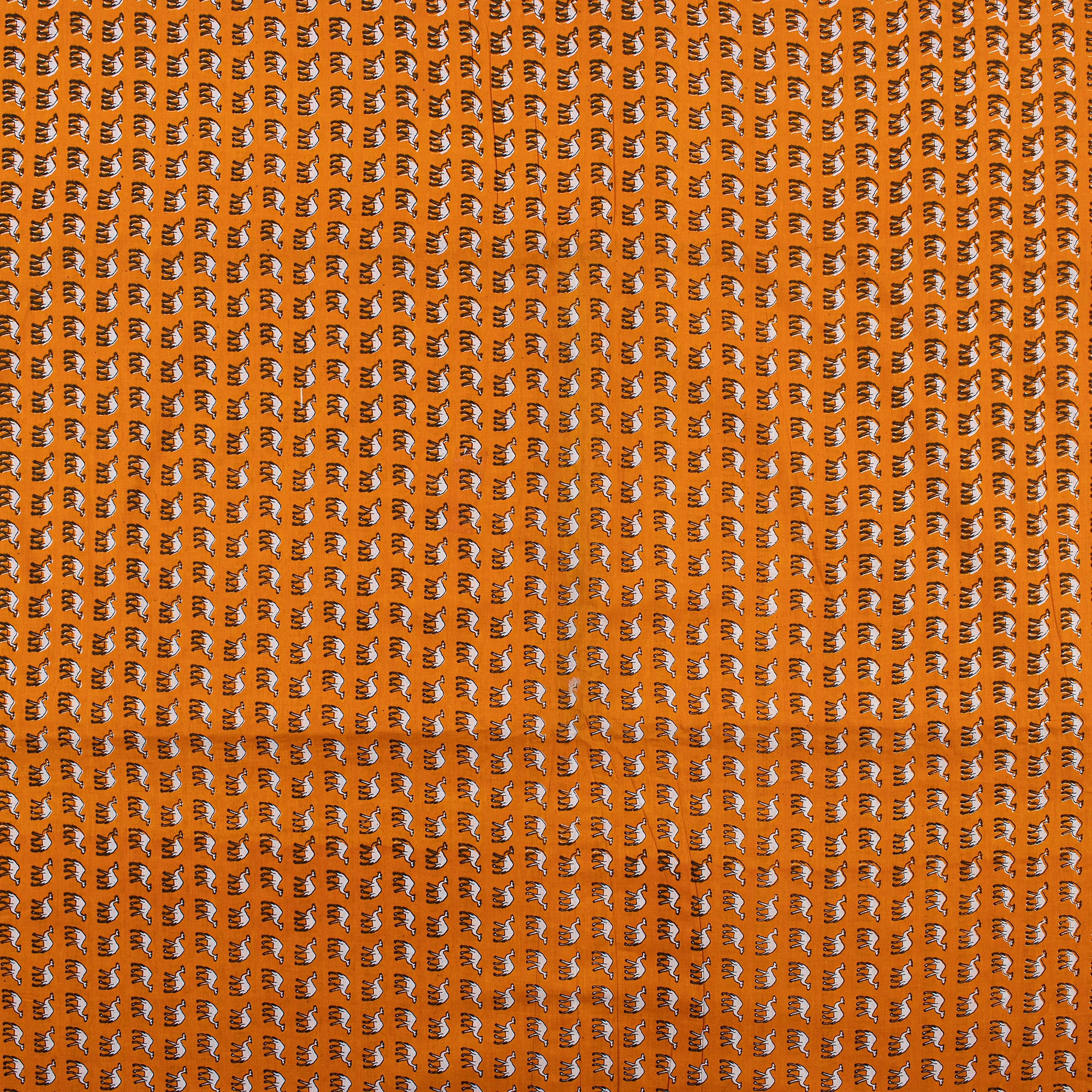 Soft Orange Handmade Camel Print Indian Fabric