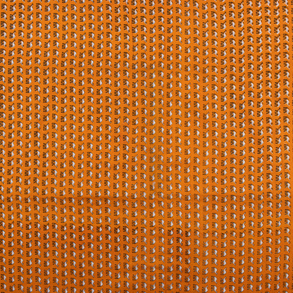 Soft Orange Handmade Camel Print Indian Fabric