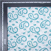 Blue Paisley Hand Block Printed Cotton Fabric