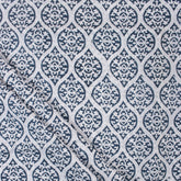 Online Hand Block Printed Blue Leaf Cotton Fabric