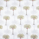 Hand-Dyed Palm Print Soft Cotton Fabric