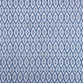 Blue Ikat Print Soft Cotton Fabric for Dress