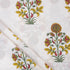 Yellow Floral Hand Block Printed Fabric