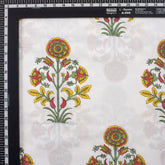Yellow Floral Hand Block Printed Fabric