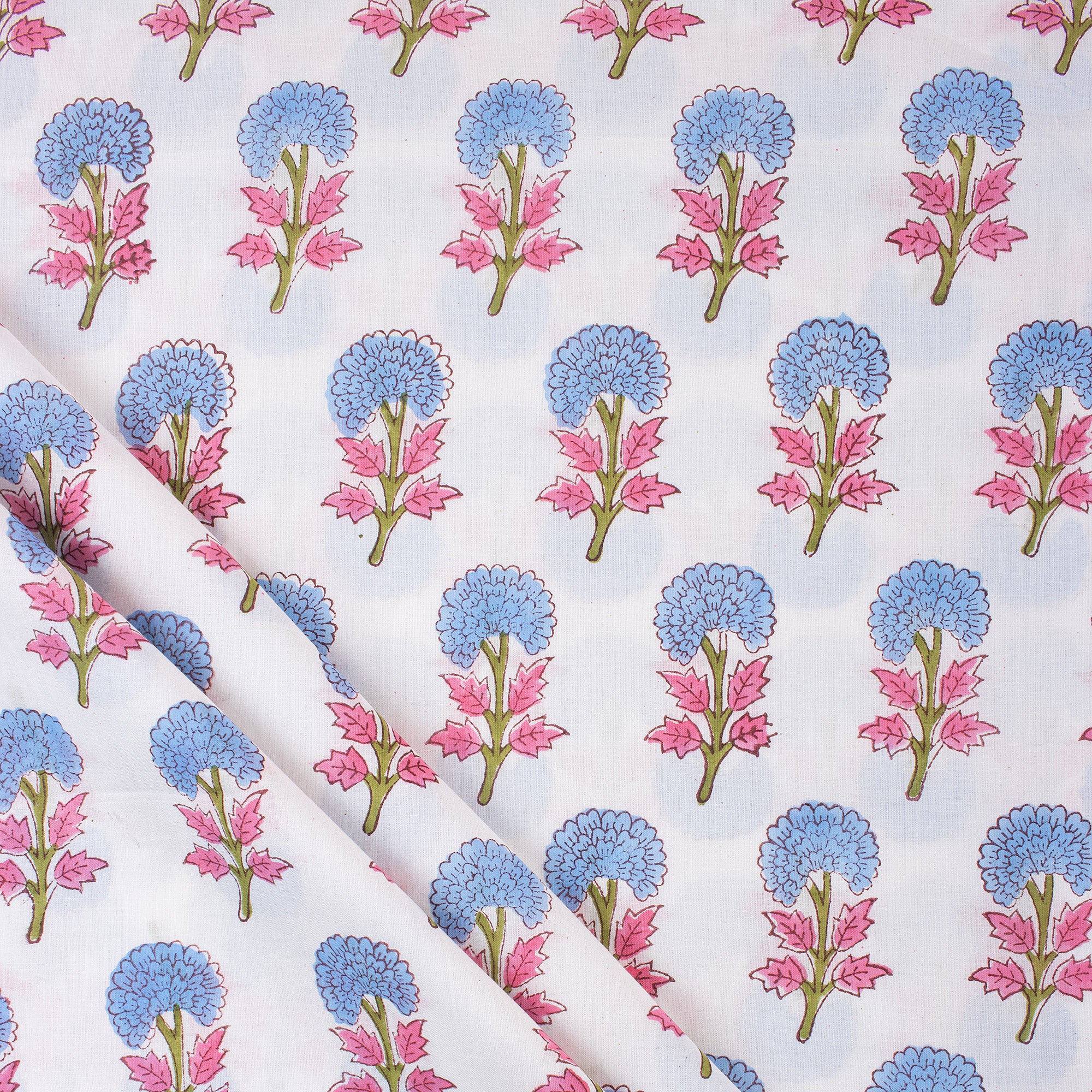 Red Pure Cotton Ajrakh Cotton Fabric