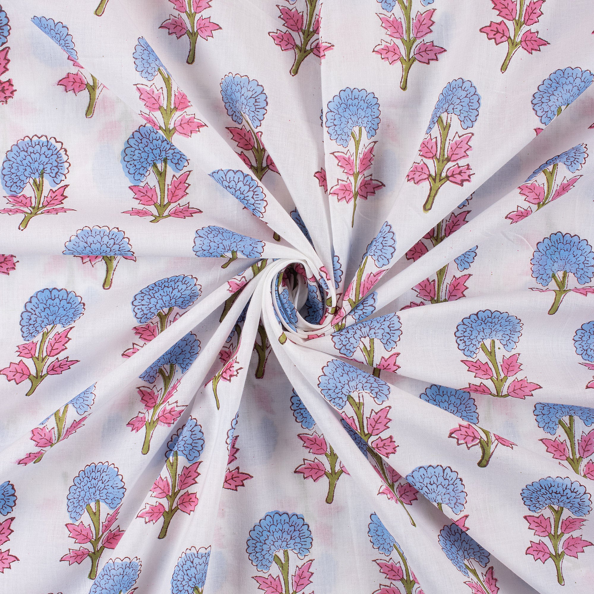 Red Pure Cotton Ajrakh Cotton Fabric