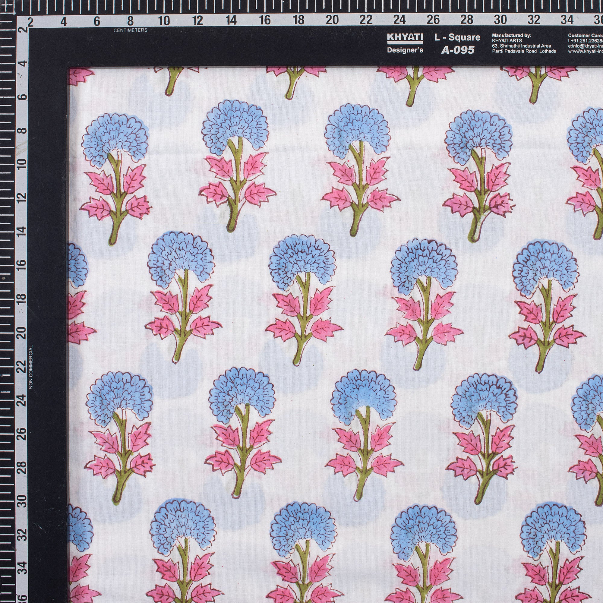 Red Pure Cotton Ajrakh Cotton Fabric