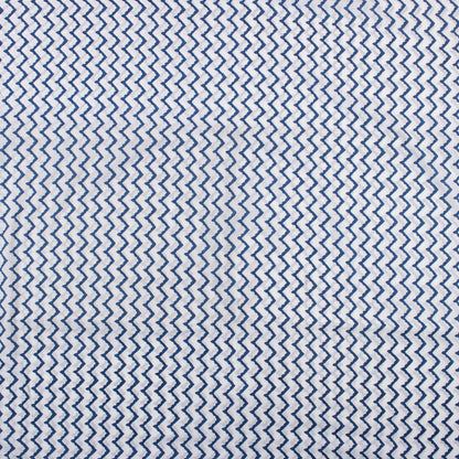 Indian Hand Block Printed ZIg Zag Cotton Fabric
