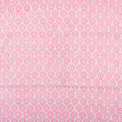 Trendy Leaf Hand Block Printed Cotton Fabric