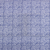 Blue Light Weighted Floral Organic Cotton Fabric for Dress