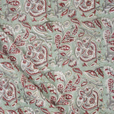 Premium Quality Floral Hand Block Printed Dress Making Fabric