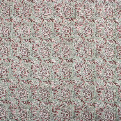 Premium Quality Floral Hand Block Printed Dress Making Fabric