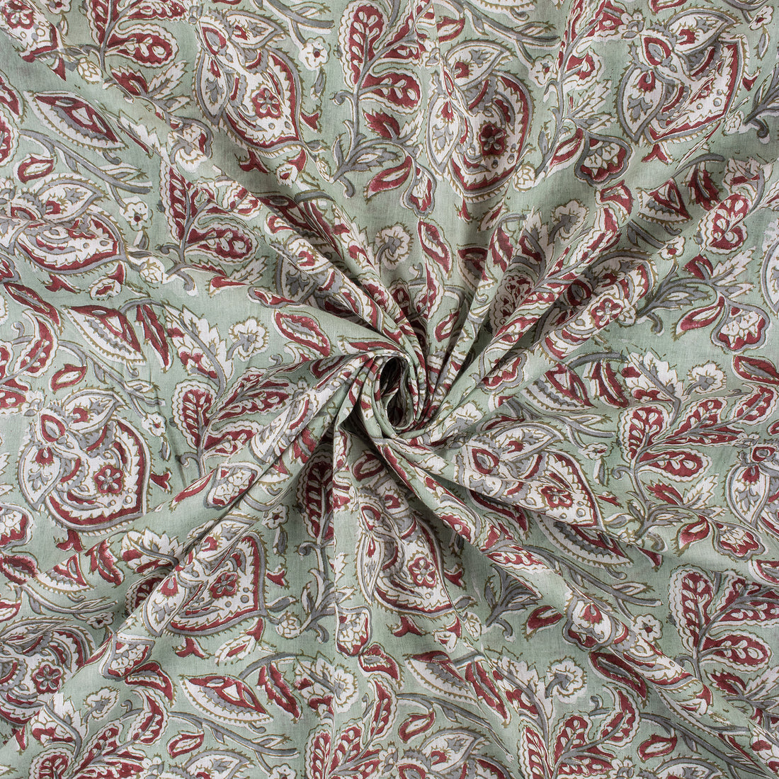 Premium Quality Floral Hand Block Printed Dress Making Fabric