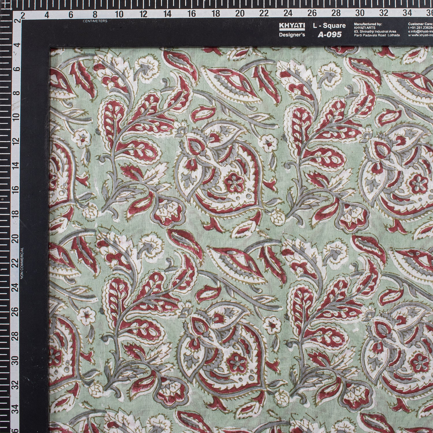 Premium Quality Floral Hand Block Printed Dress Making Fabric