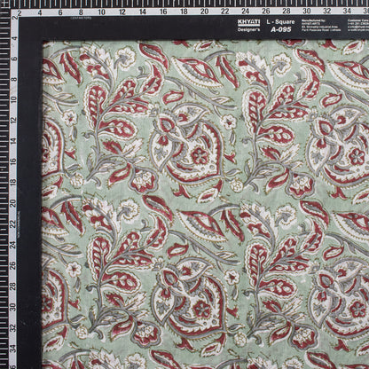 Premium Quality Floral Hand Block Printed Dress Making Fabric