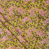 Attractive Floral Hand Block Printed Fabric for Women