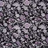 Indian Floral Hand Printed Cotton Fabric for Dress