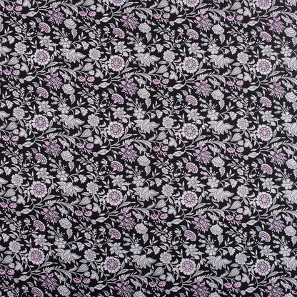 Indian Floral Hand Printed Cotton Fabric for Dress