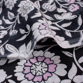 Indian Floral Hand Printed Cotton Fabric for Dress