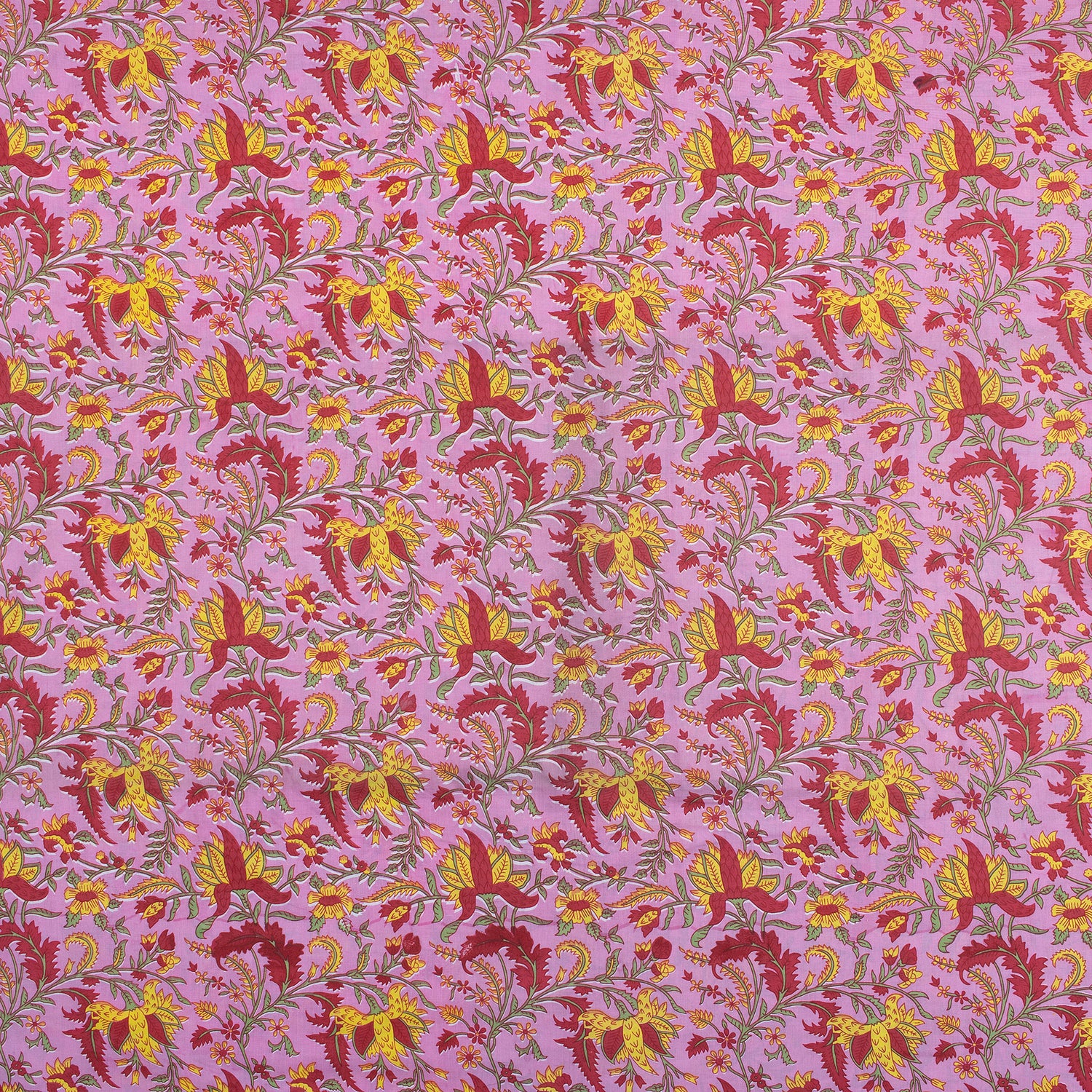 Indian Dress Making Floral Hand Block Printed Fabric