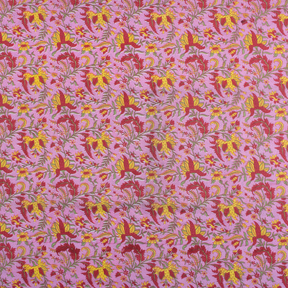 Indian Dress Making Floral Hand Block Printed Fabric