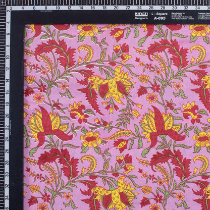 Indian Dress Making Floral Hand Block Printed Fabric