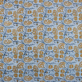 Organic Cotton Floral Jaal Hand Block Printed Fabric