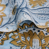 Organic Cotton Floral Jaal Hand Block Printed Fabric