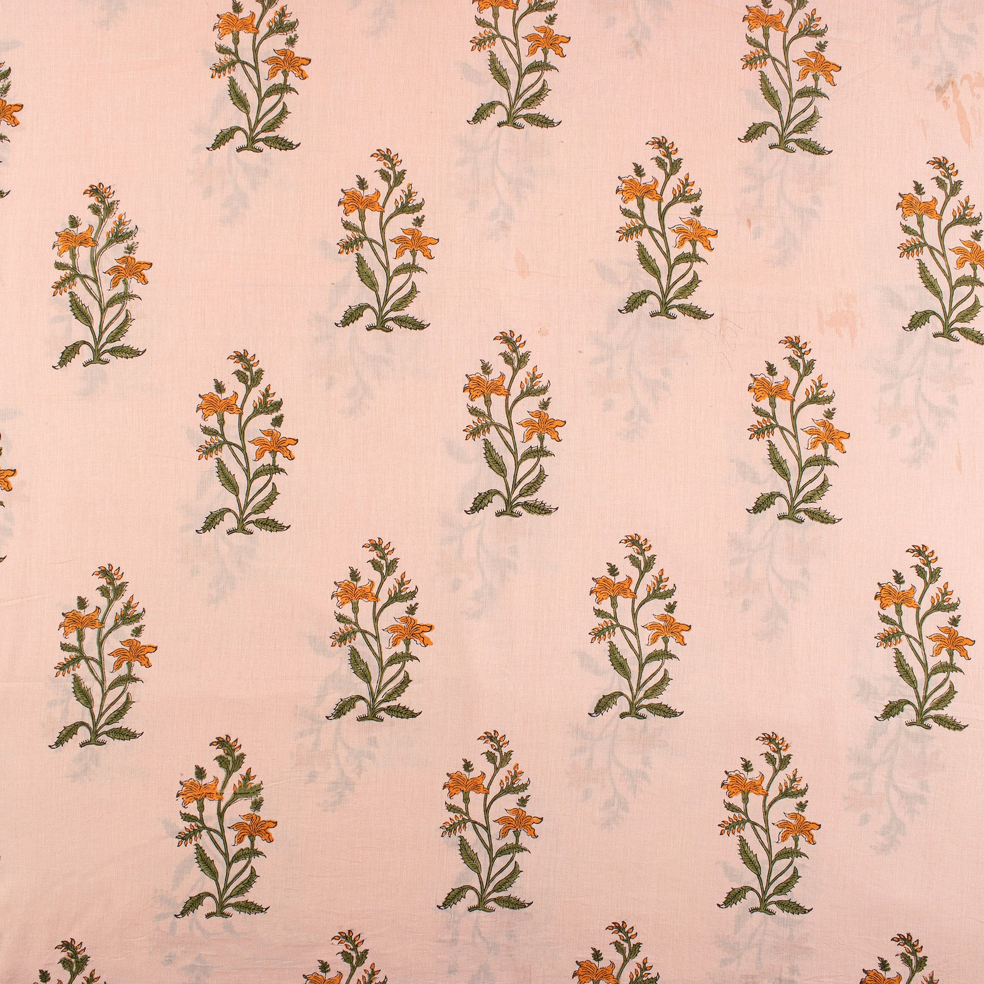 Pure Cotton Hand Block boota Printed Indian Fabric