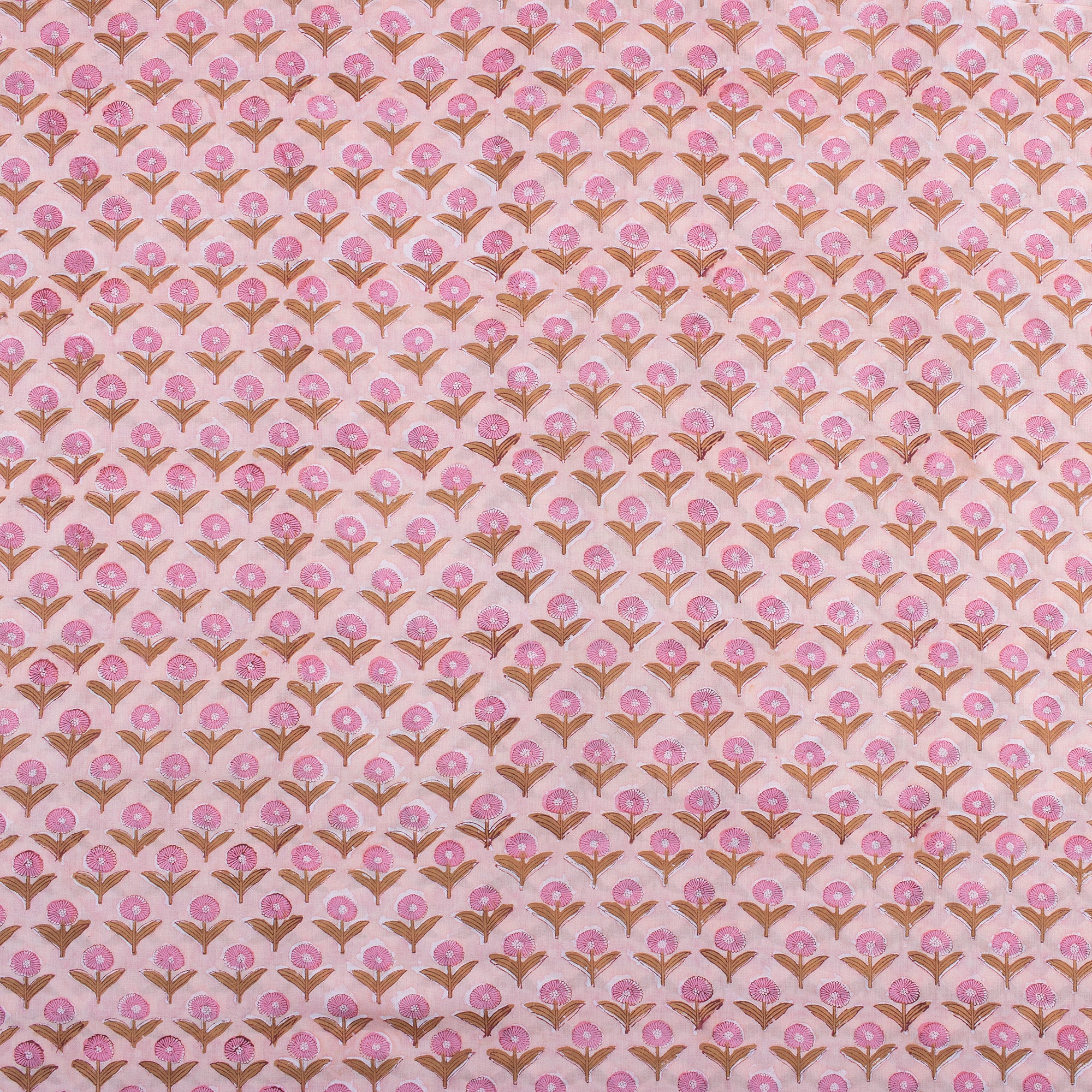 Light Weighted Floral Hand Block Printed Fabric